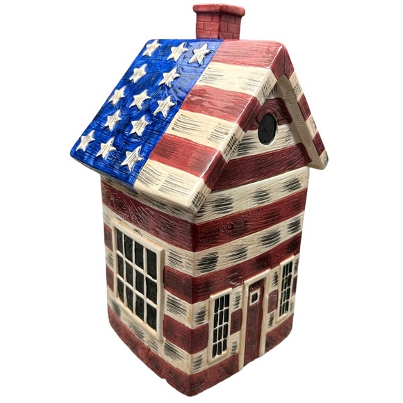 Sakura Kimble - Colonial House American Flag Cookie Jar - Picture 3 of 9